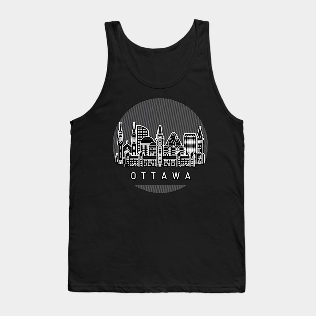 Ottawa Canada Skyline Tank Top by travel2xplanet